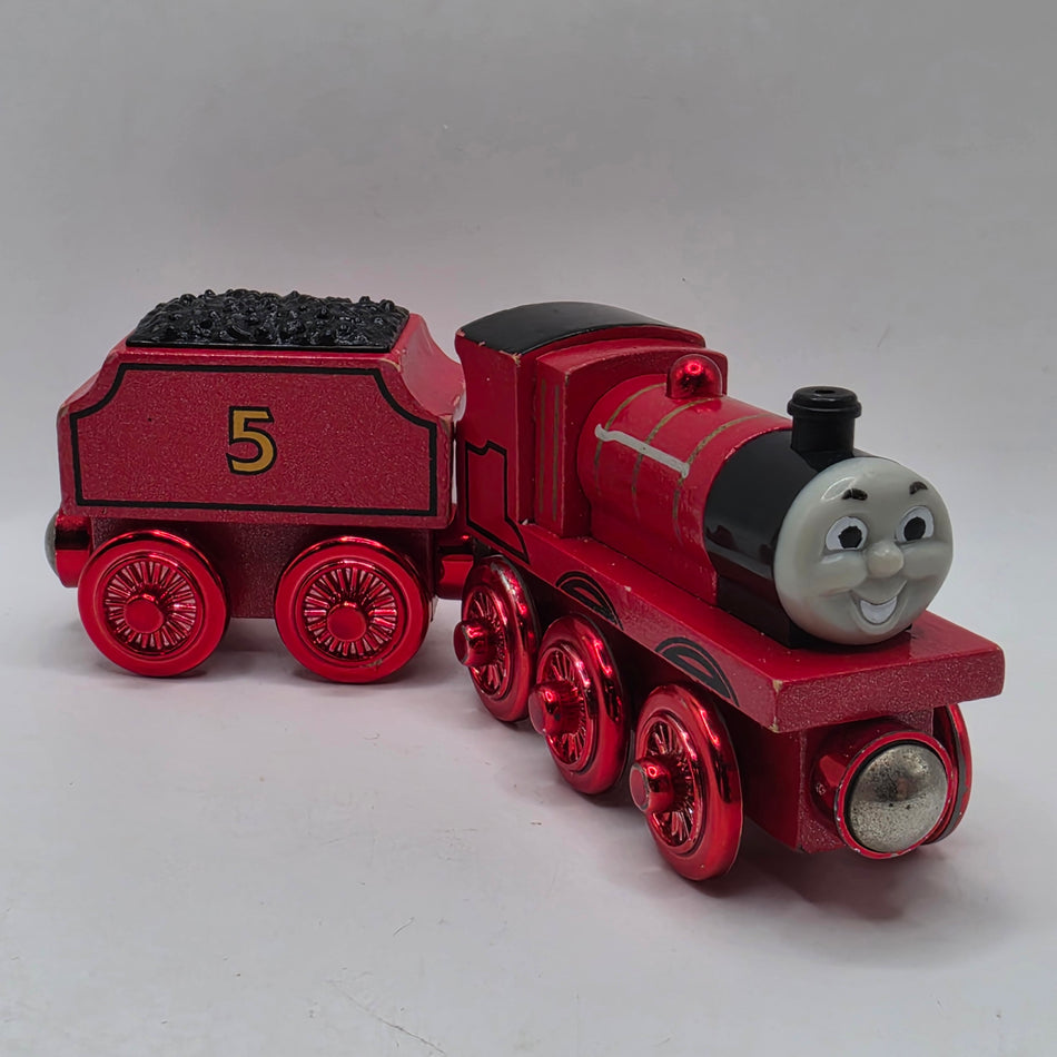 Red Metallic James - Thomas & Friends Wooden Railway JAPAN Exclusive