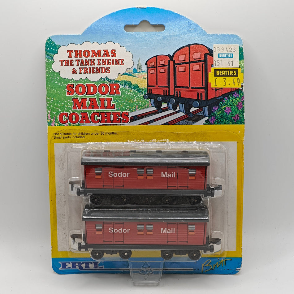 ERTL - NEW in BOX Sodor Mail Coaches - Thomas & Friends Metal Diecast Railway