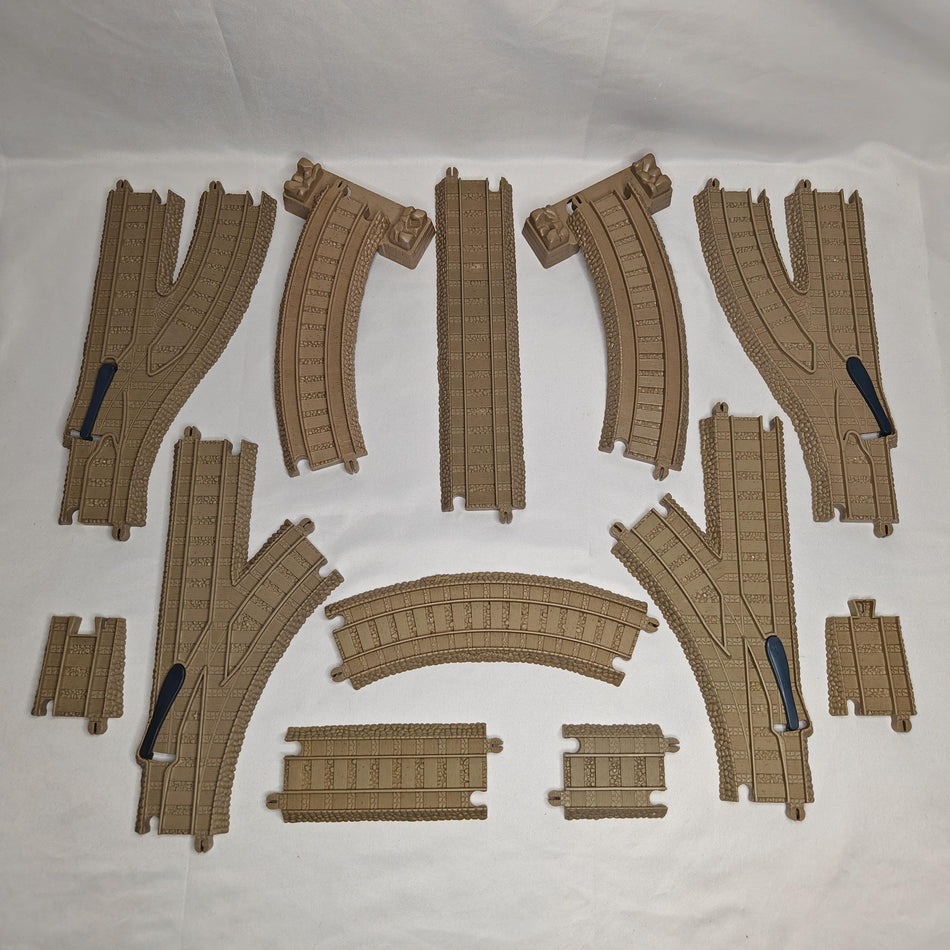 YOU CHOOSE - Thomas & Friends TrackMaster Detailed Beige Track - Blue Track Compatible *WITH* adapter!