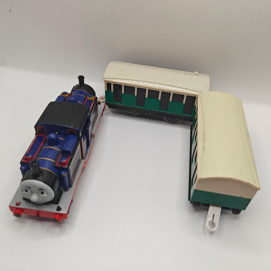 Mighty Mac w/ Coach - *Repaired* - TOMY Thomas & Friends Trackmaster Motorized Train